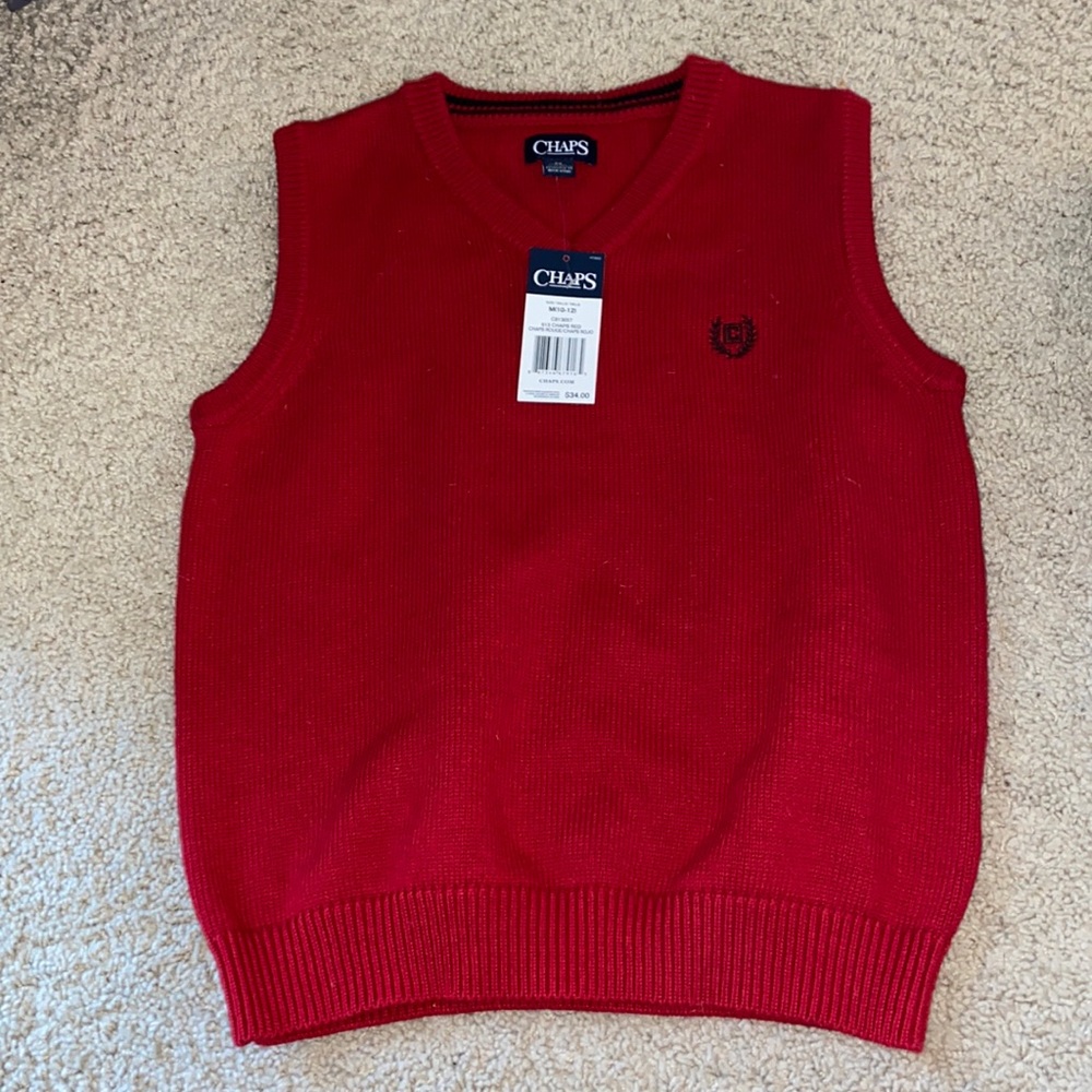 Boys Medium red vest